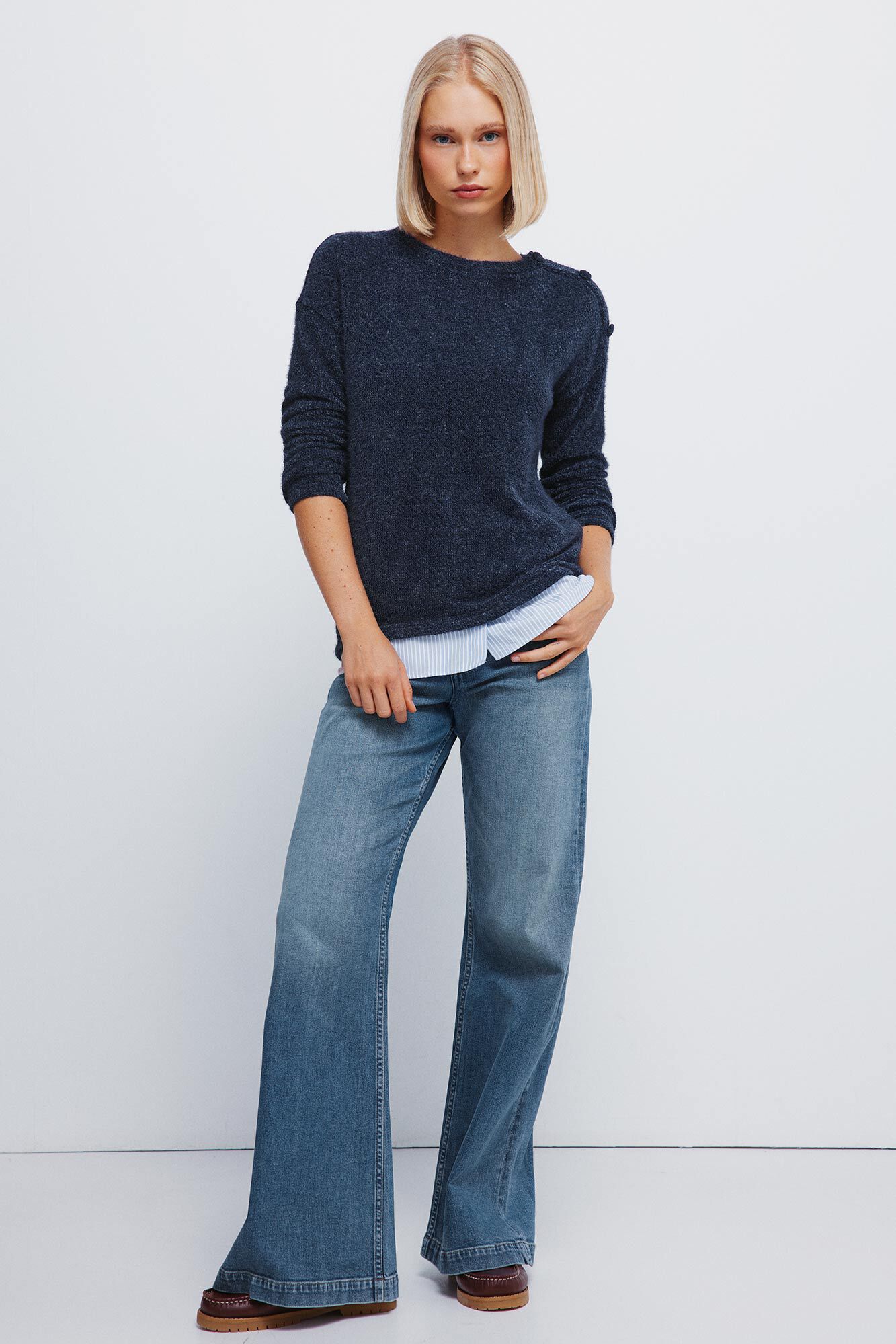 Springfield Jersey chenilla combinada marino