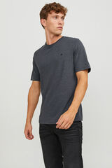 Jack & Jones Playera lisa est&aacute;ndar fit gris