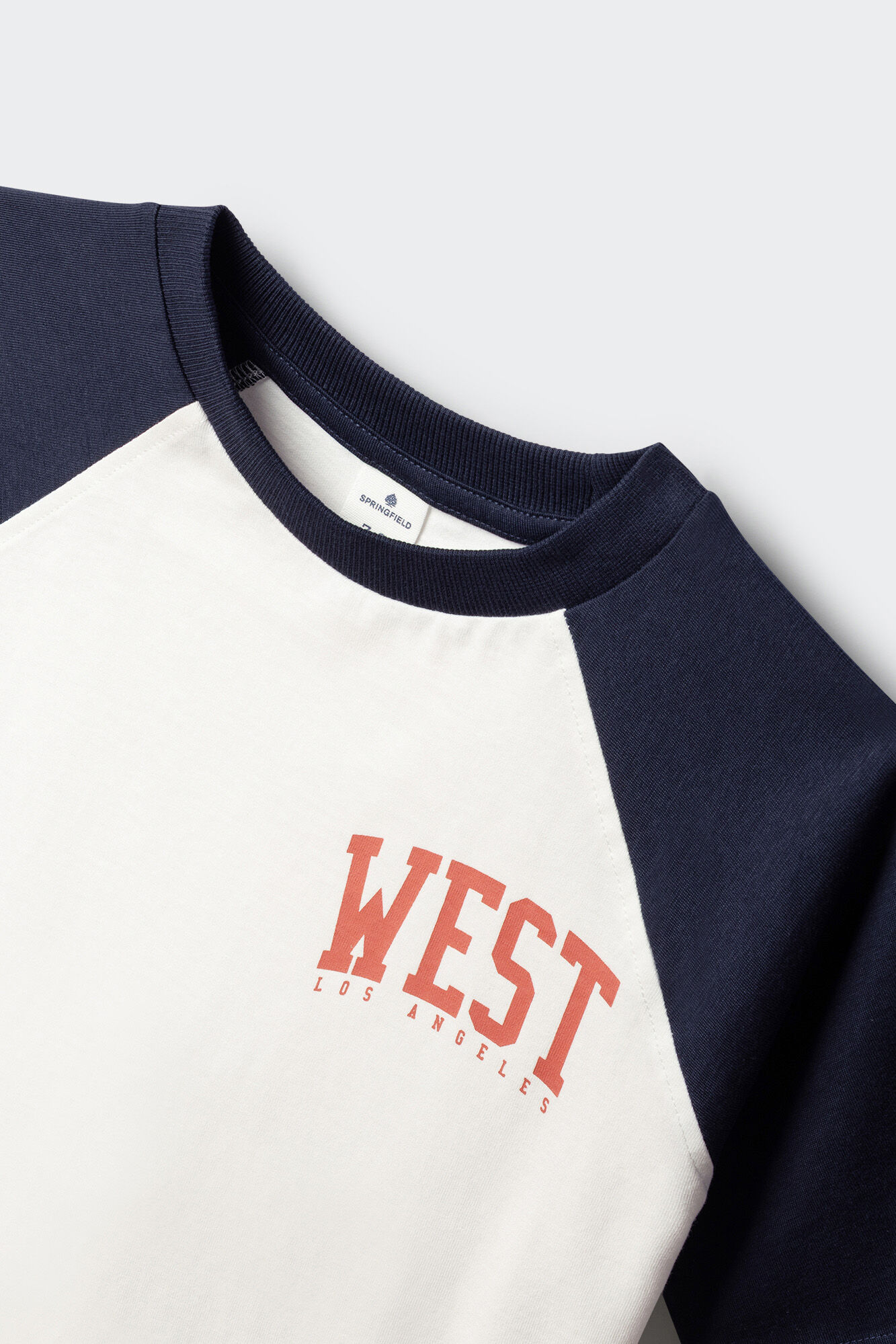 Springfield Kids Playera manga corta "West LA" ni&ntilde;o marfil