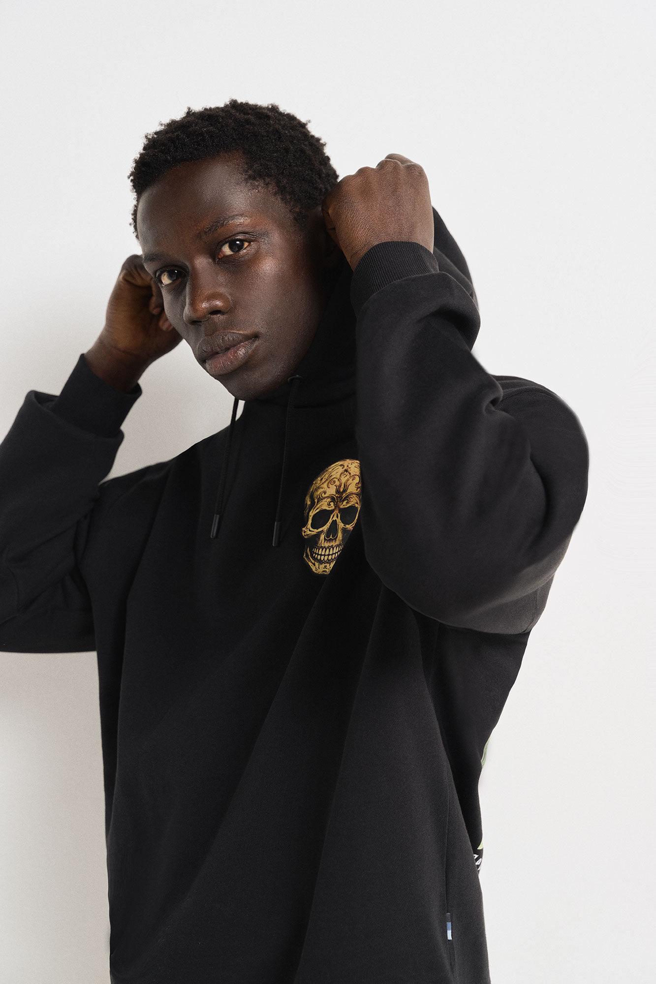 Springfield Sudadera capucha calavera negro