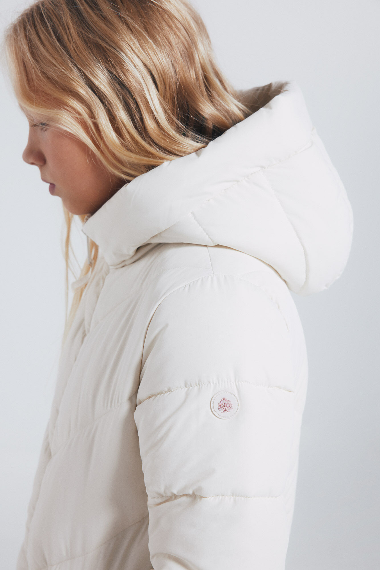 Springfield Kids Abrigo de plumas largo para ni&ntilde;a caf&eacute;