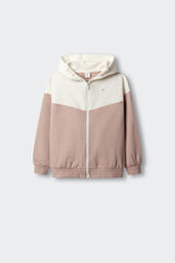 Springfield Kids Sudadera b&aacute;sica con cortes y costuras para ni&ntilde;a morado/lila