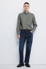 Springfield Jeans rectos con lavado oscuro azul