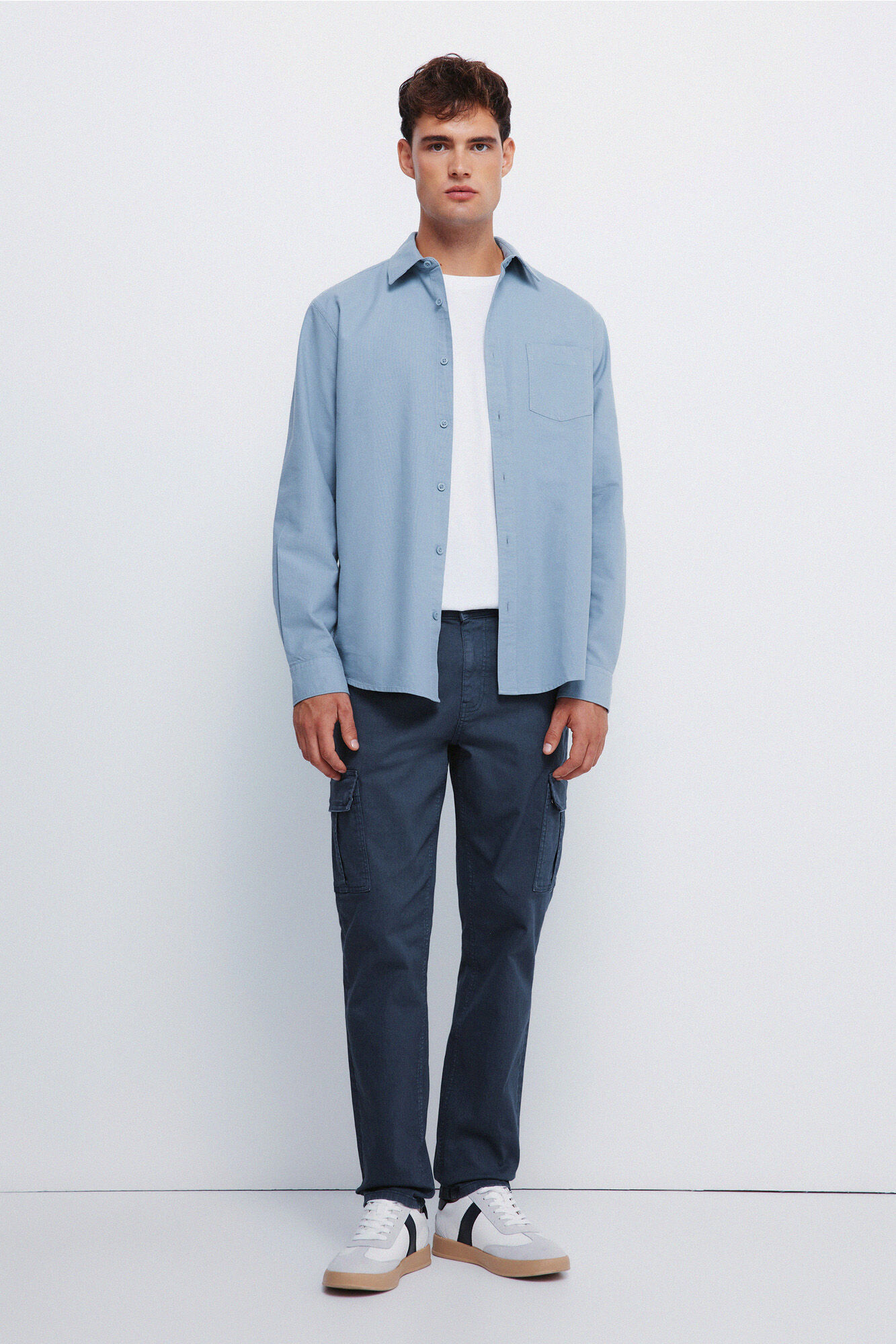 Springfield Camisa Oxford de color azul