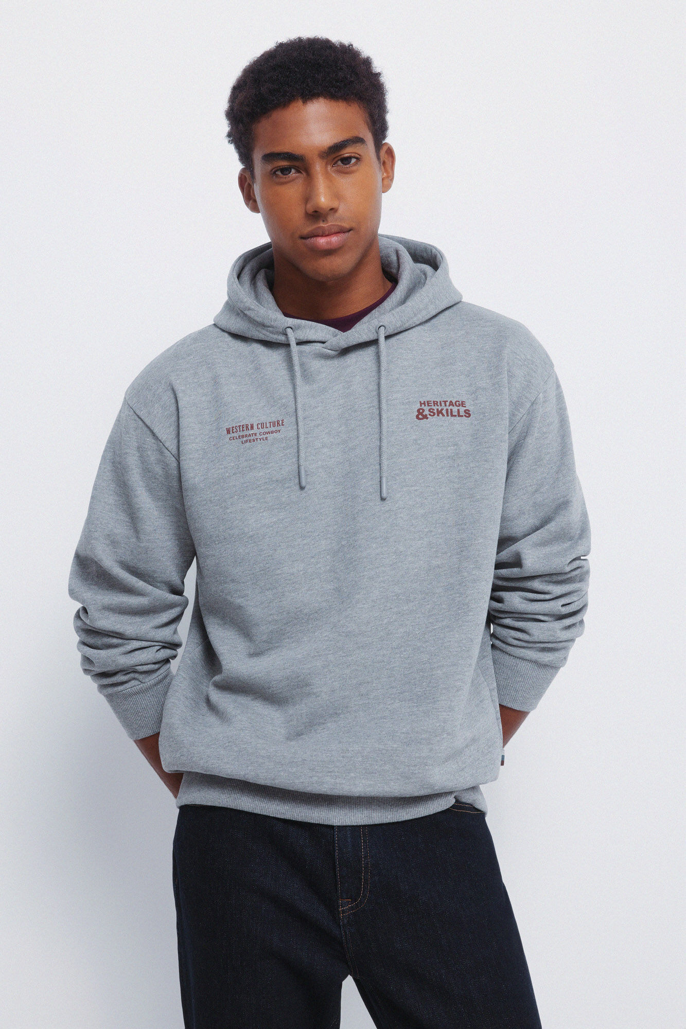 Springfield Sudadera con capucha gris