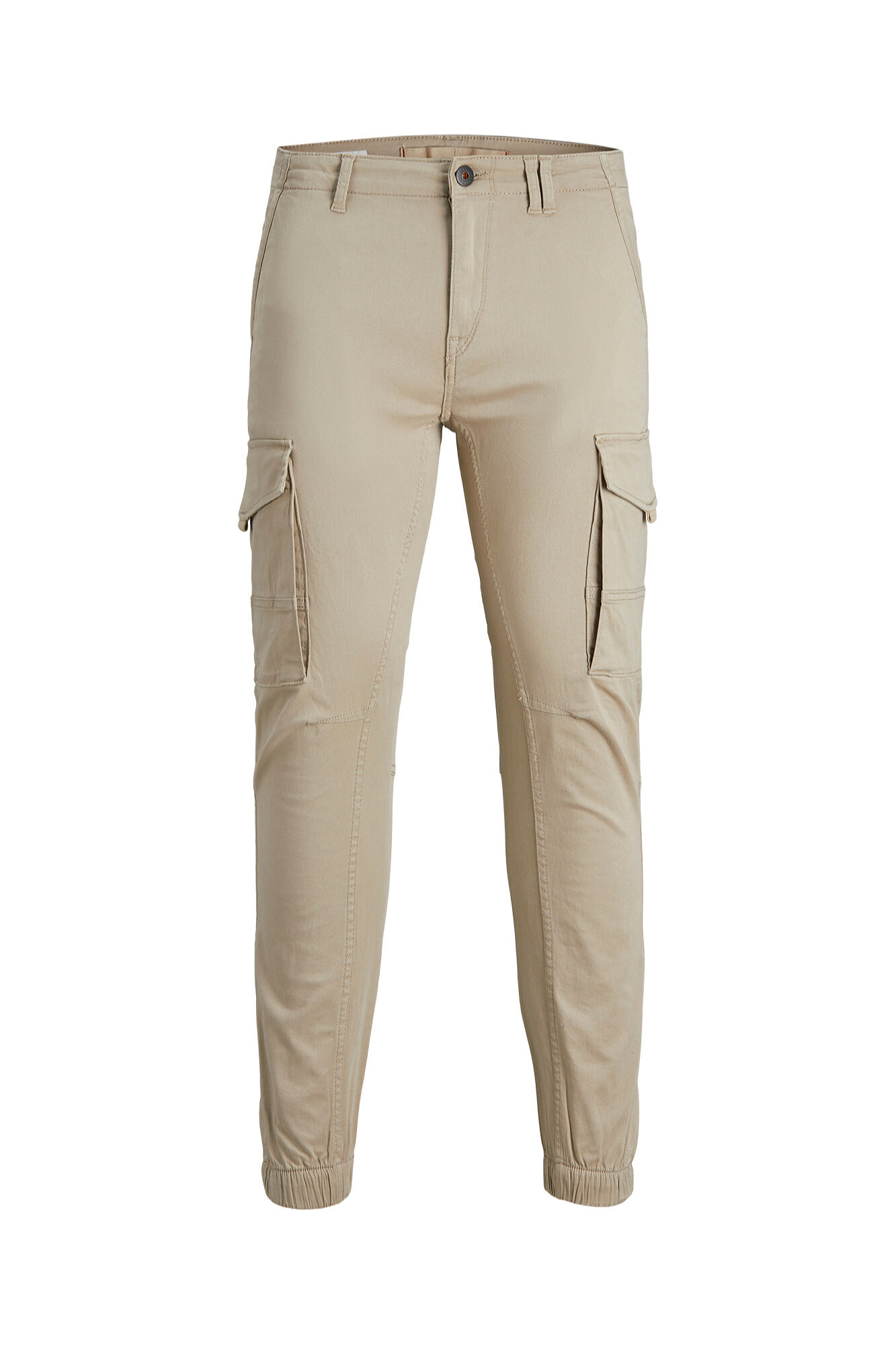 Jack & Jones Pantal&oacute;n cargo con pu&ntilde;o el&aacute;stico beige