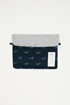 Springfield Pijama largo rib perro salchicha gris