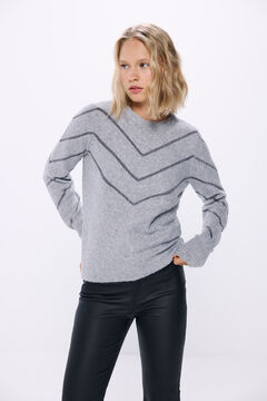 Springfield Suéter chevron lurex gris