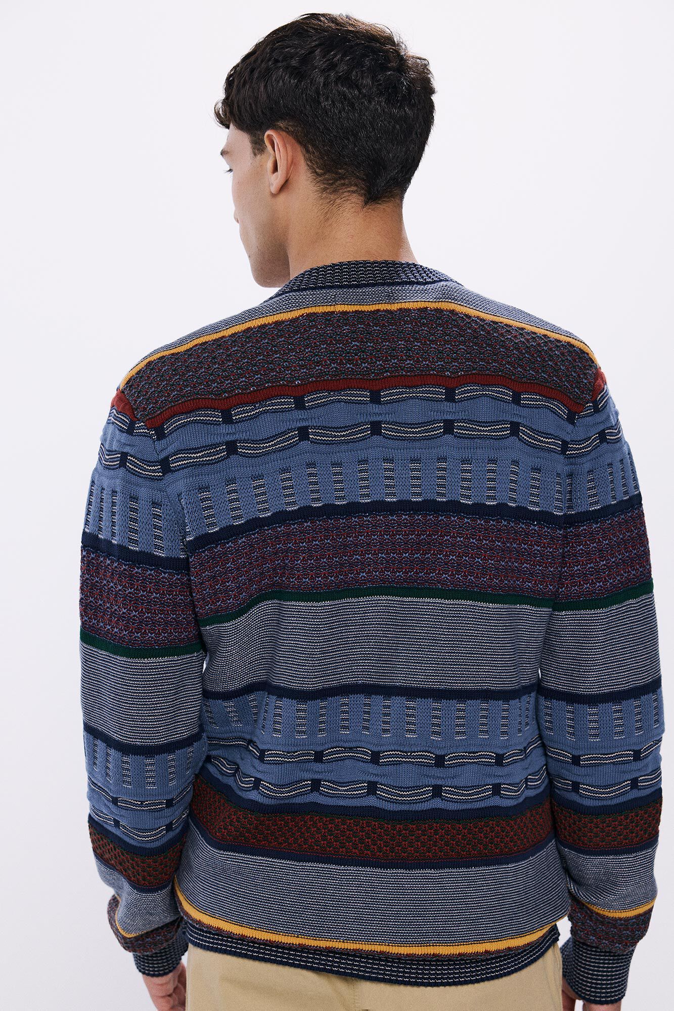 Springfield C&aacute;rdigan jacquard azulado