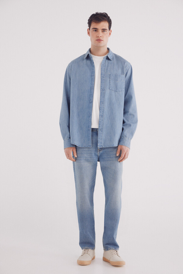 Springfield Camisa vaquera rosa