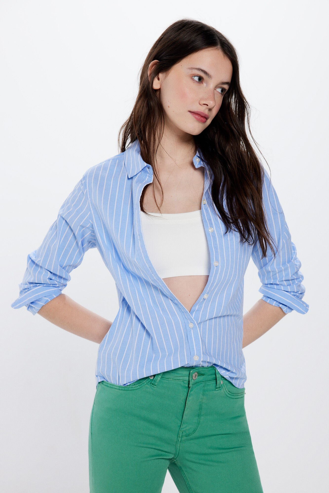 Blusa entallada mujer online