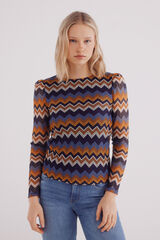 Springfield Playera zigzag estructura marino