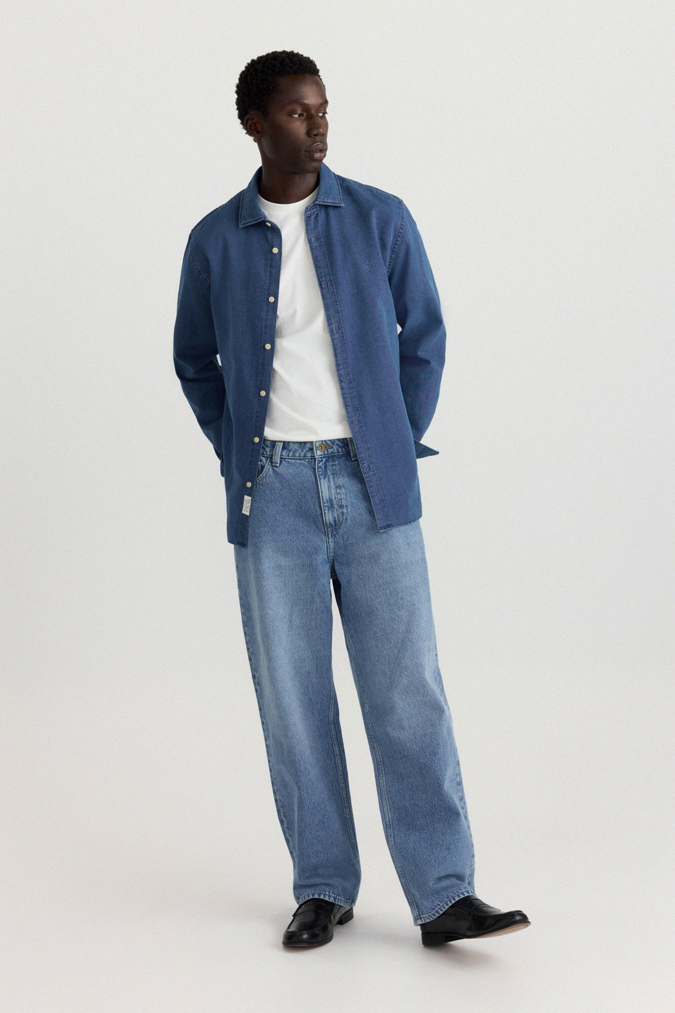 Springfield Camisa oxford de mezclilla