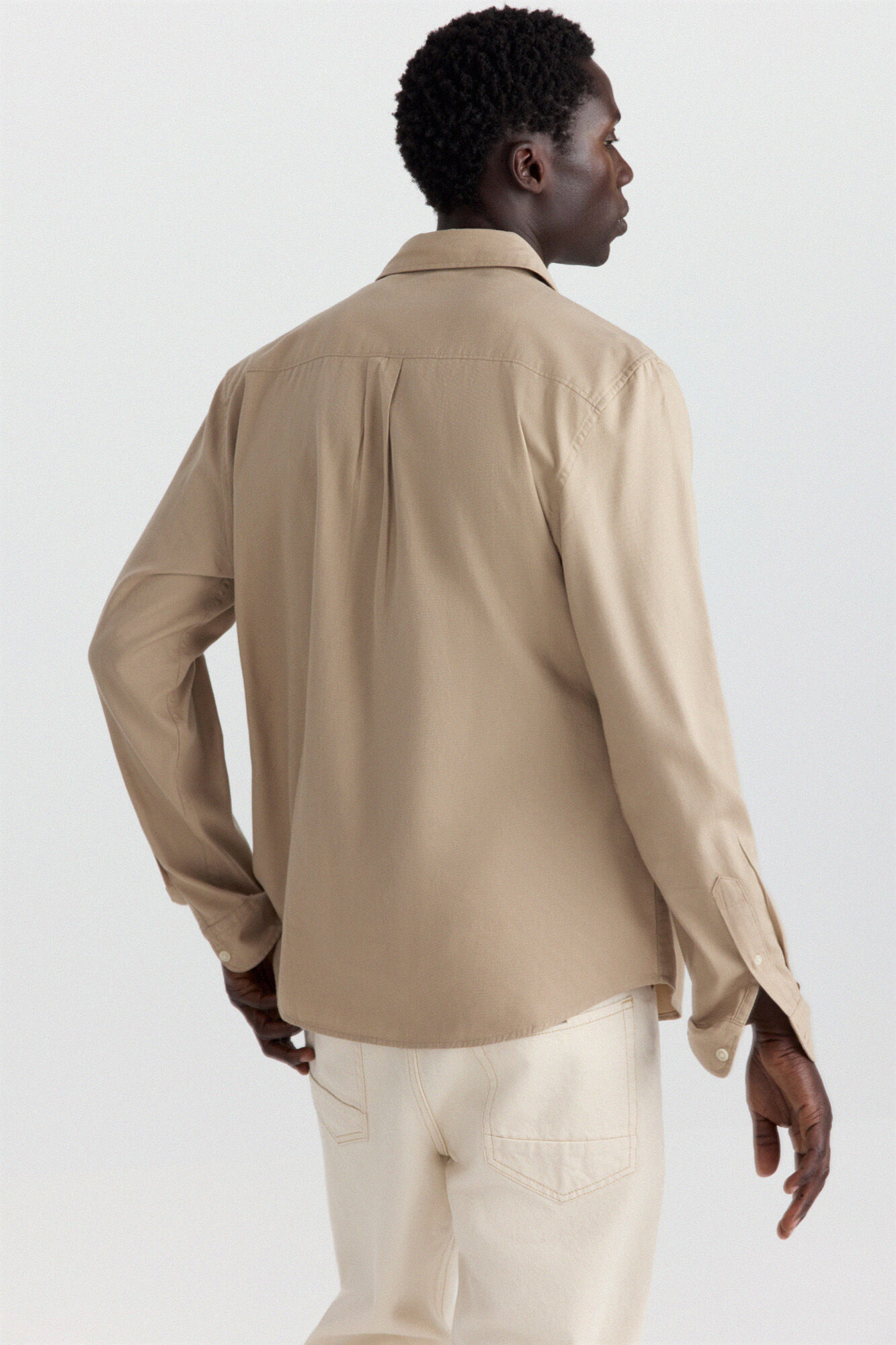 Springfield Camisa de estructura beige