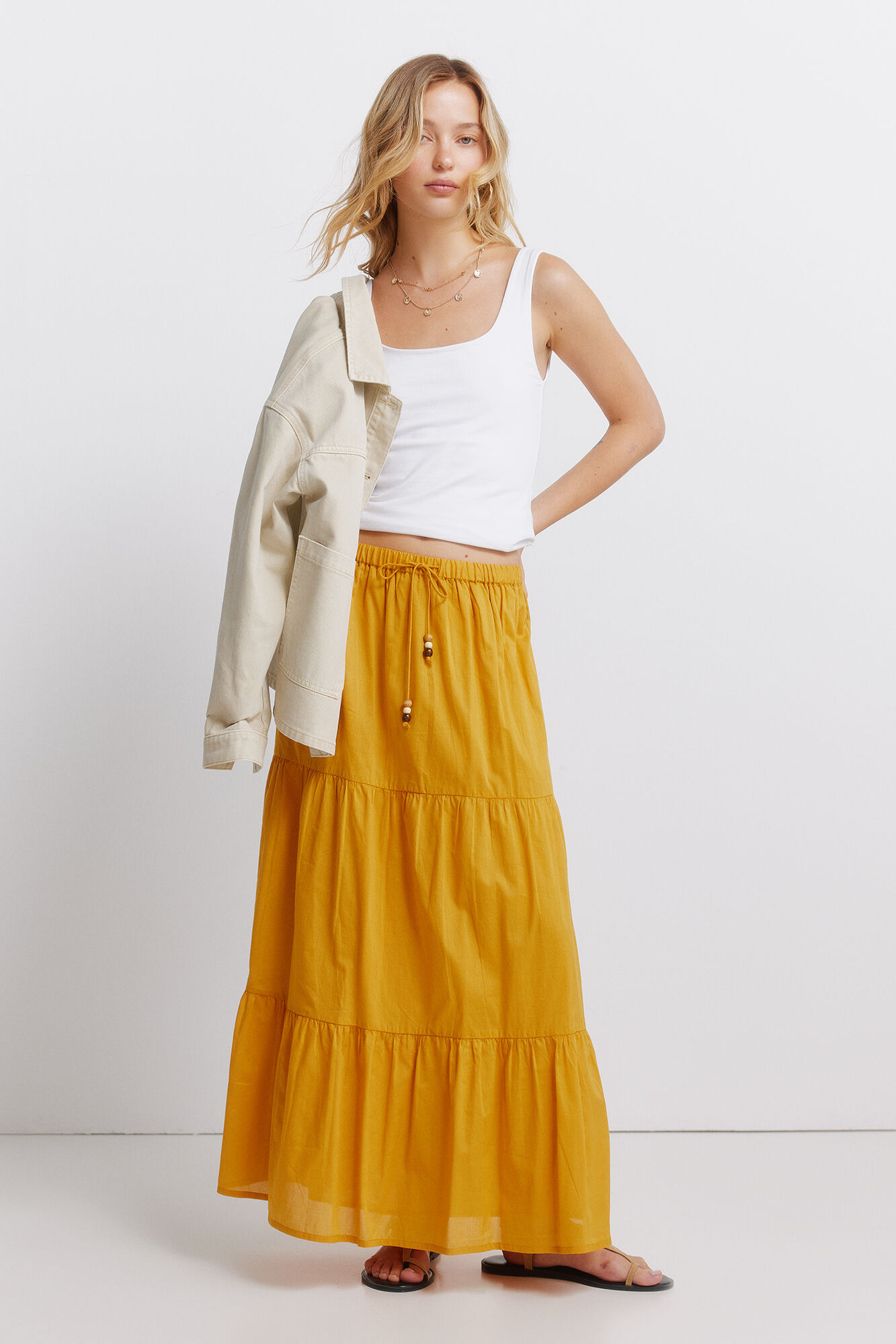 Springfield Falda midi con cortes