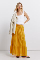 Springfield Falda midi con volantes amarillo