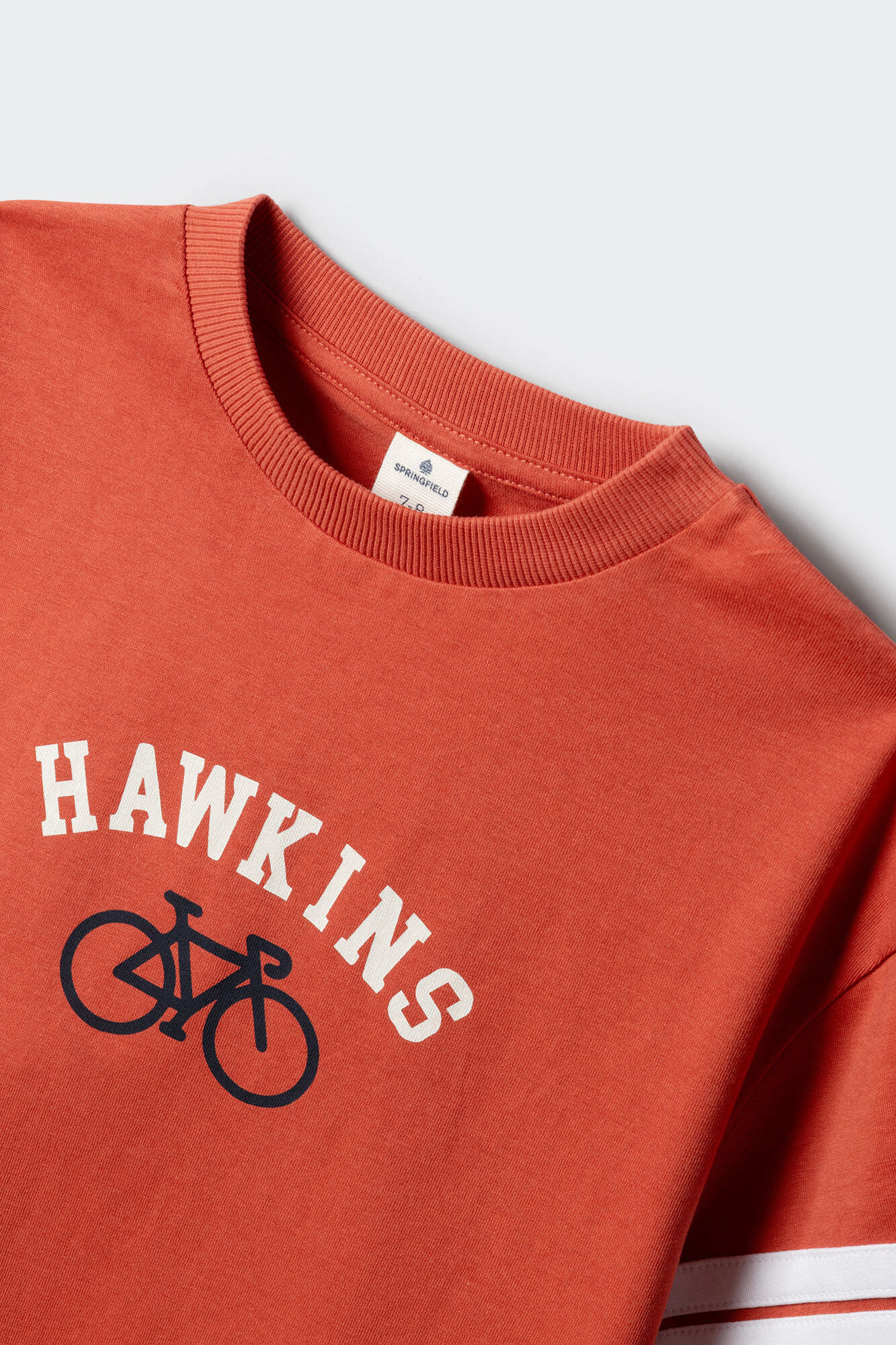 Springfield Kids Playera manga corta a rayas para ni&ntilde;o rojo