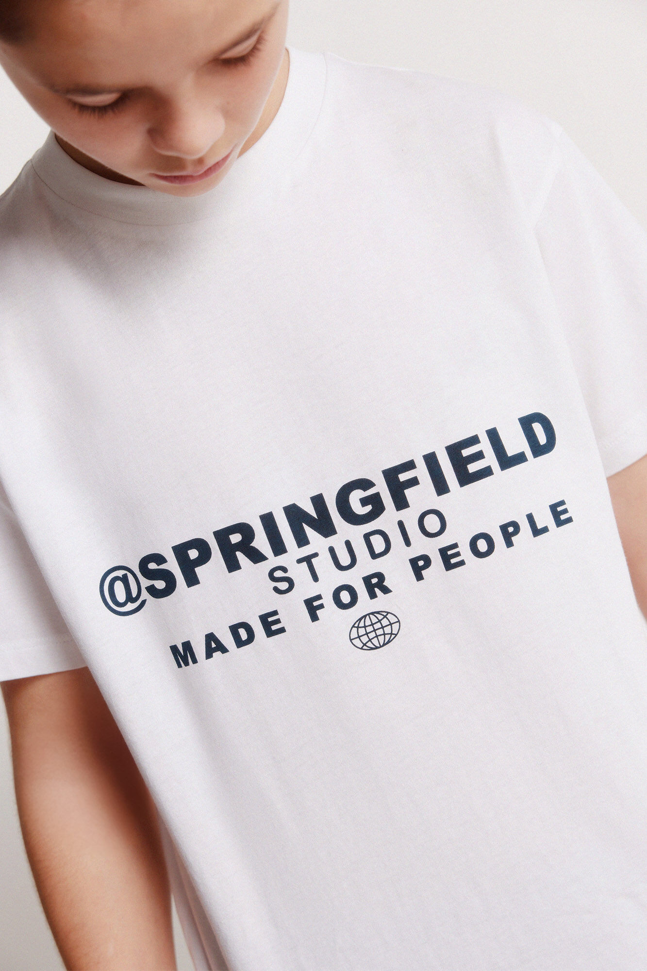 Springfield Kids Playera manga corta boxy para ni&ntilde;o natural