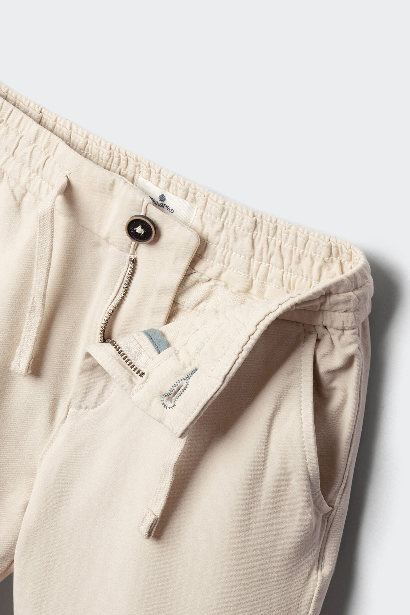 Springfield Kids Pantal&oacute;n chino de tejido comfort para ni&ntilde;o khaki