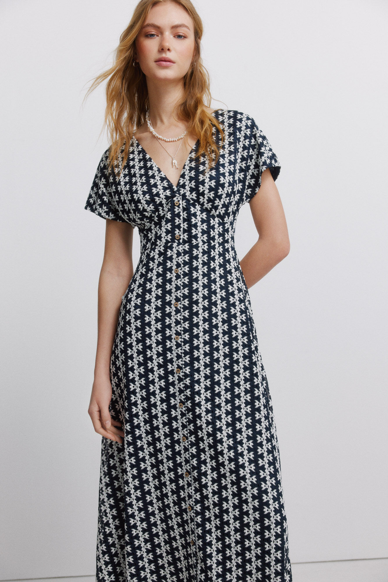 Springfield Vestido midi bordado