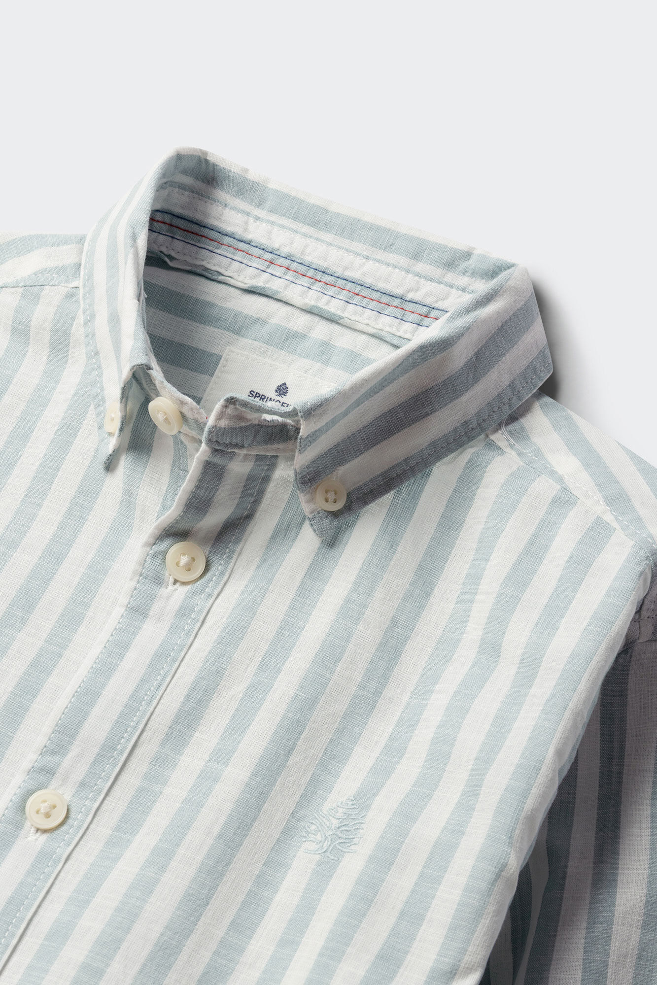 Springfield Kids Camisa de algod&oacute;n slub para ni&ntilde;o azul