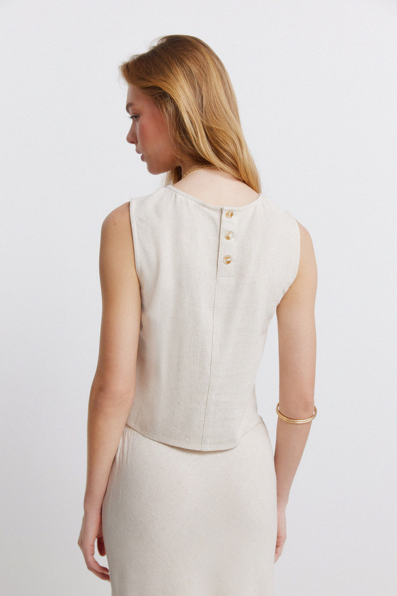 Springfield Blusa sin mangas caf&eacute;
