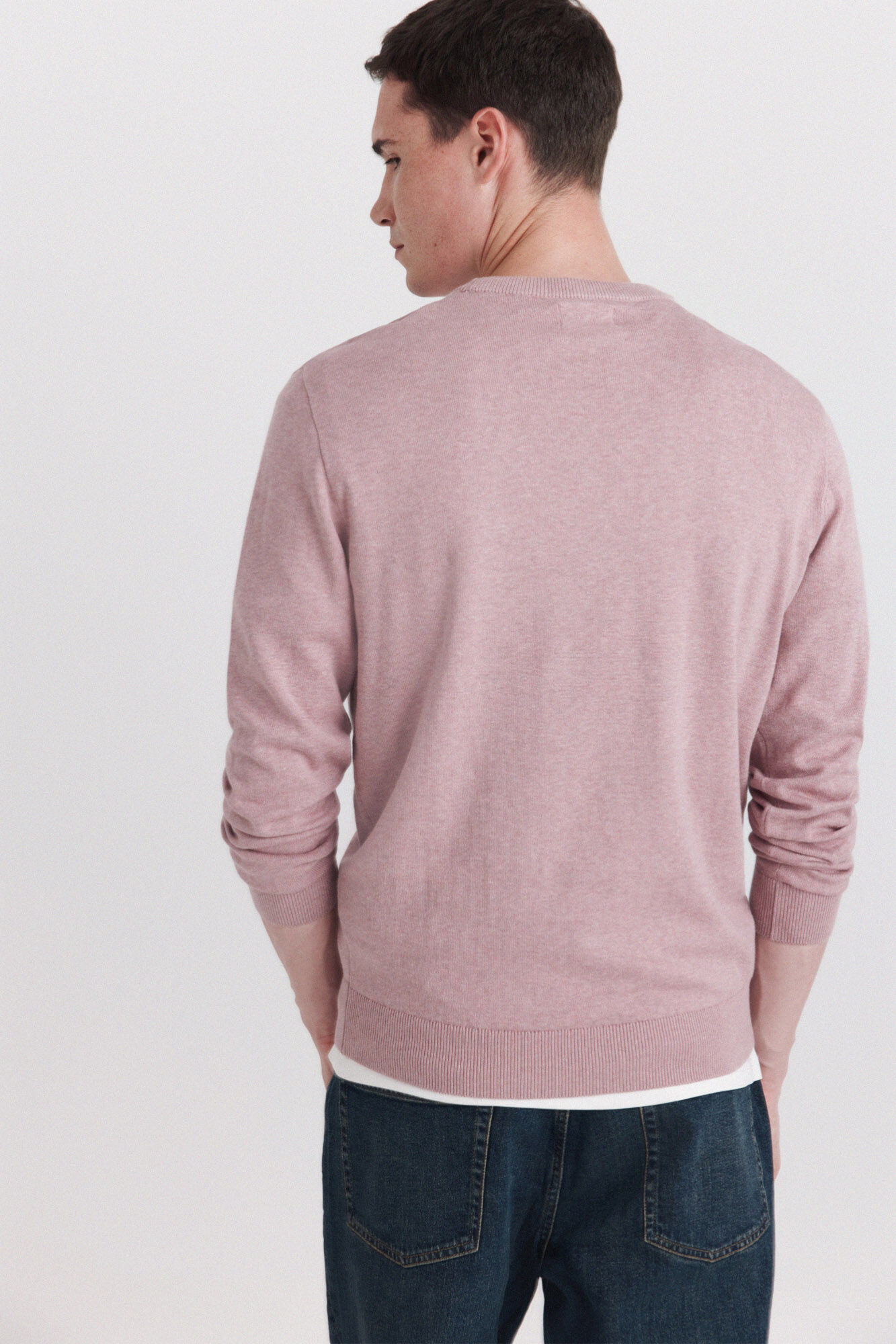 Springfield Su&eacute;ter b&aacute;sico cuello redondo rosa