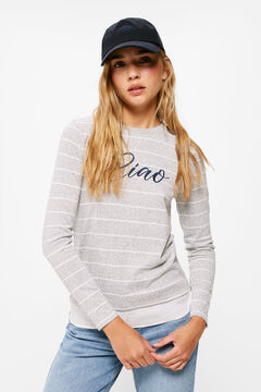 Springfield Playera "Ciao" Bimateria gris