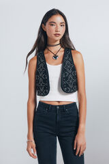 Springfield Chaleco tachuelas metálicas negro