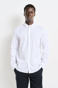 Springfield Camisa vestir bicolor natural