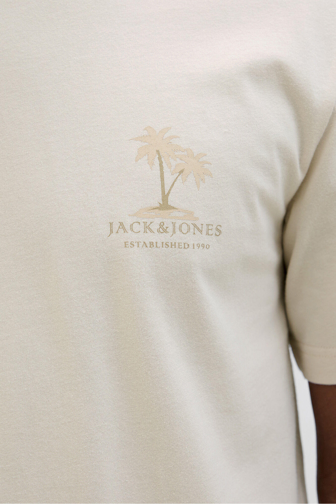 Jack & Jones Playera back print gris