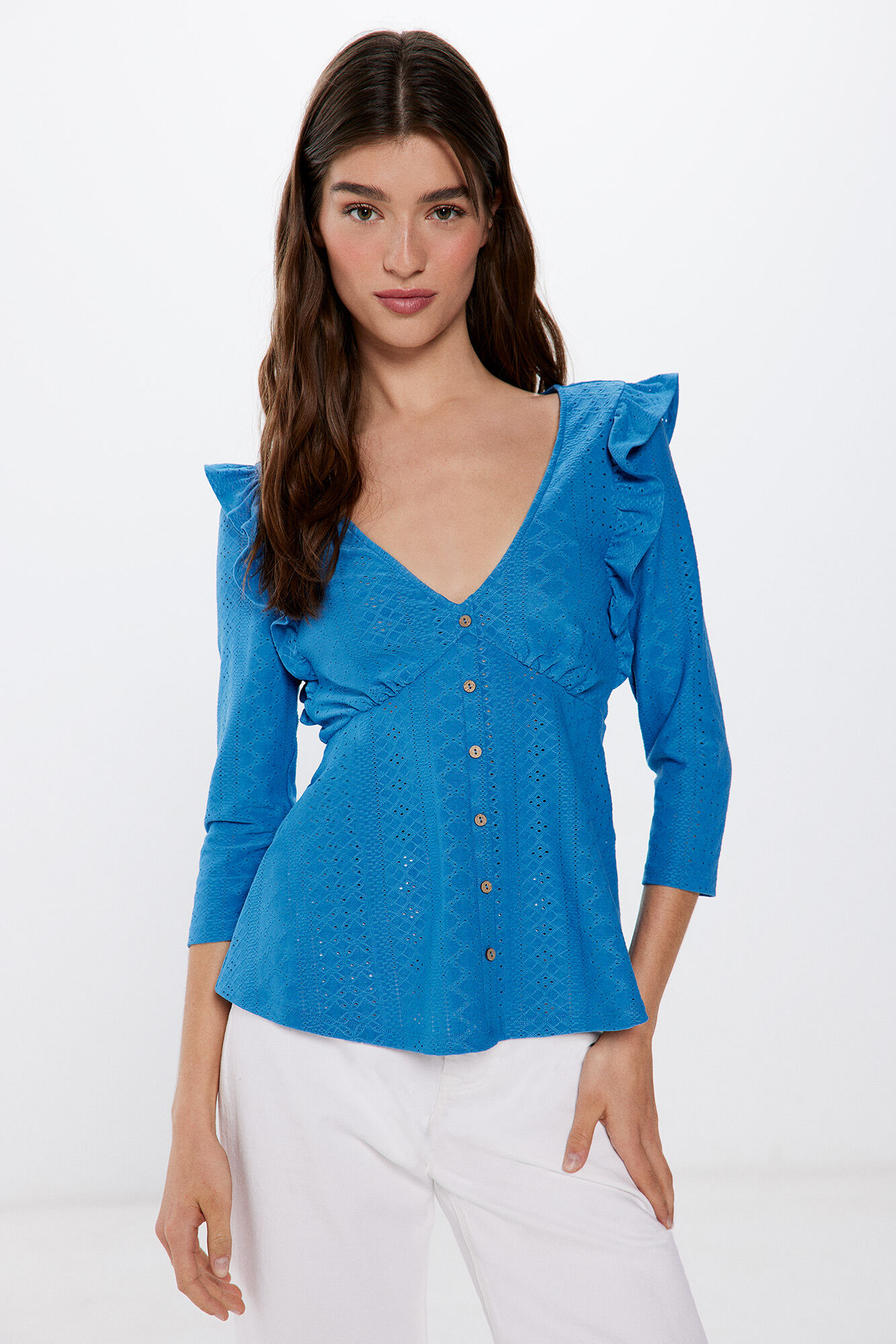 Blusa botones discount