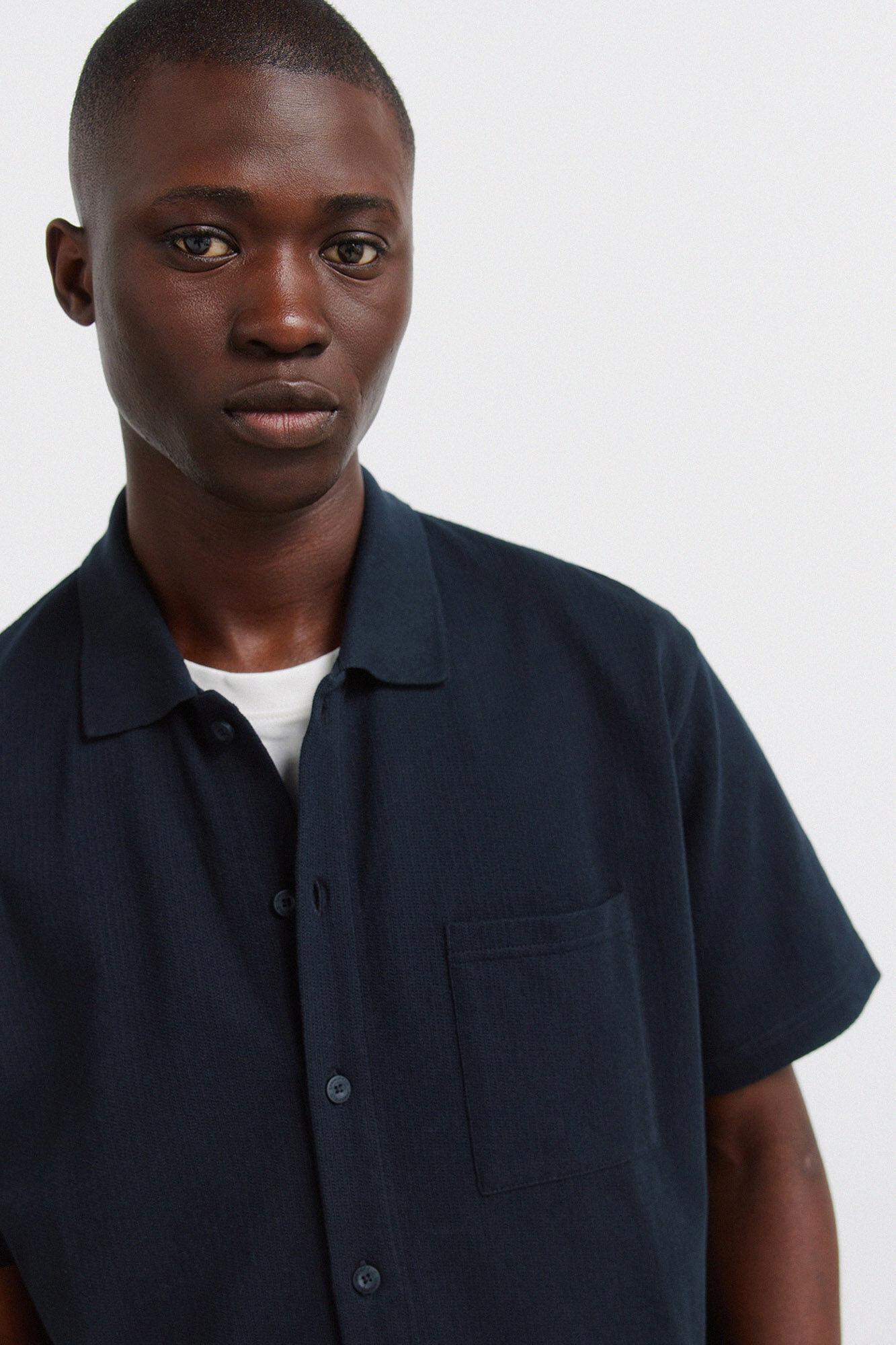 Springfield Polo camisero de bolsillo regular fit azul