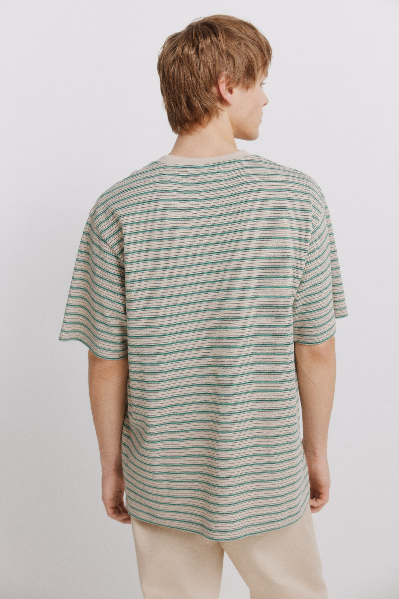 Springfield Playera de pique a rayas" caf&eacute;