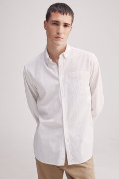 Springfield Camisa seersucker rayas marino