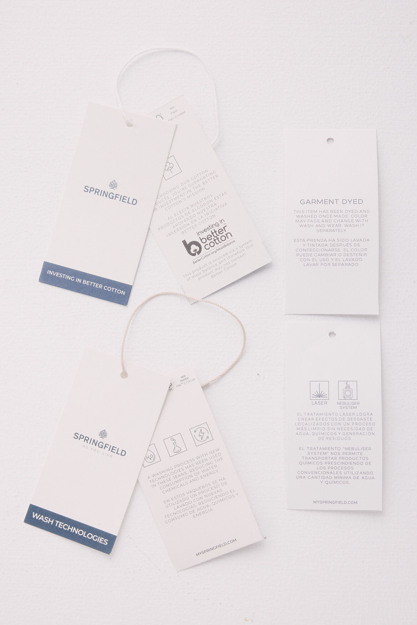 Springfield Bermuda color lavada slim fit blanco