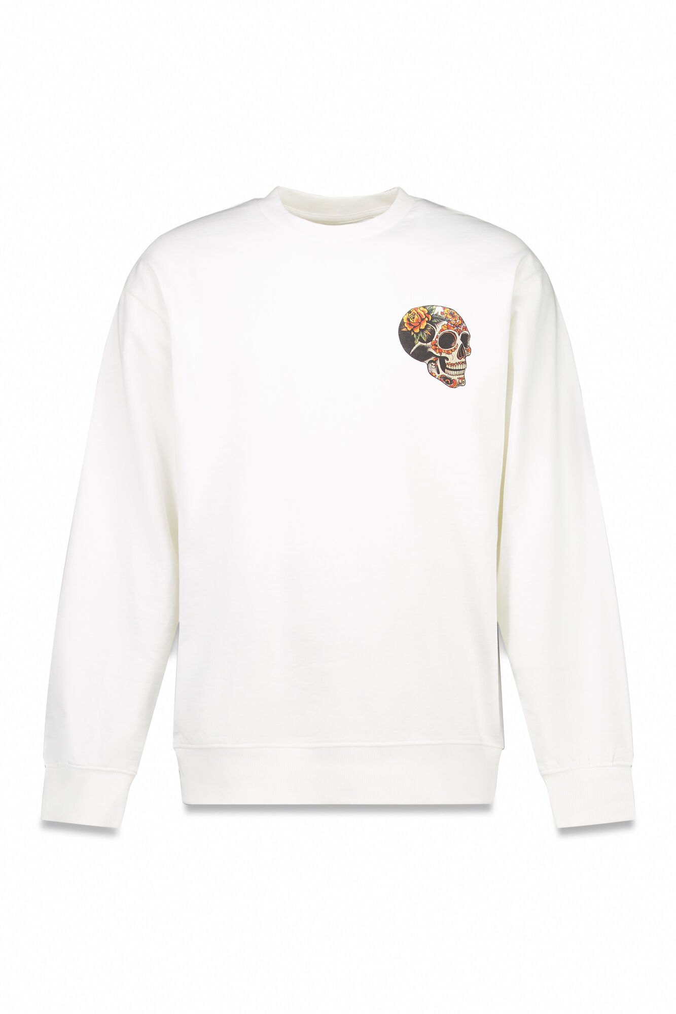 Springfield Sudadera calavera tattoo marfil