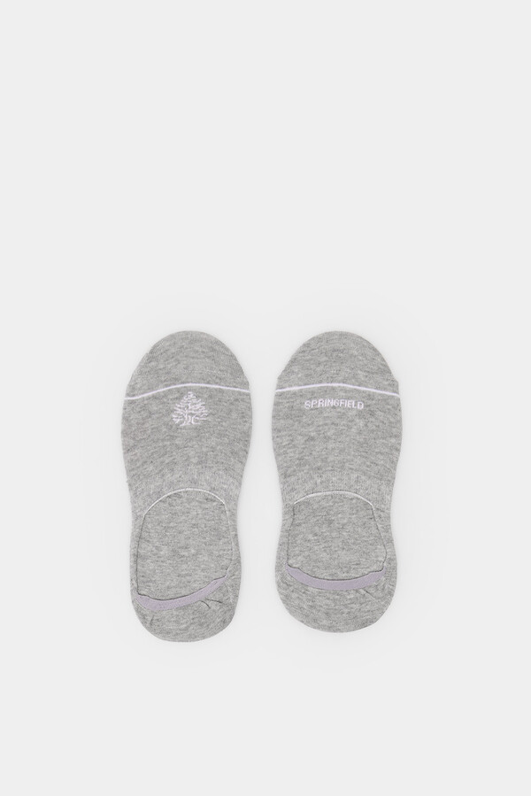 Springfield Calcetín invisible contraste gris