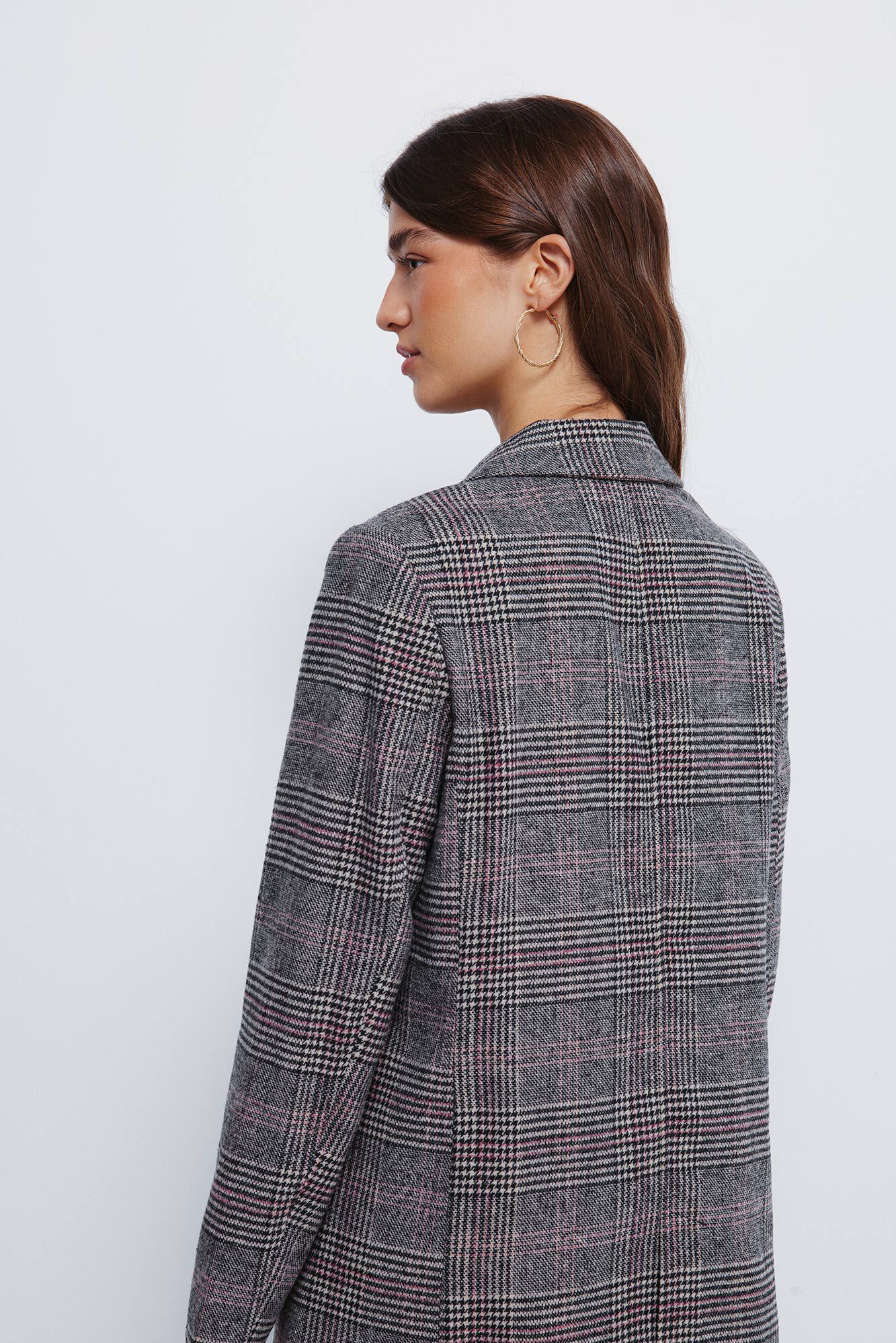 Springfield Blazer a cuadros beige