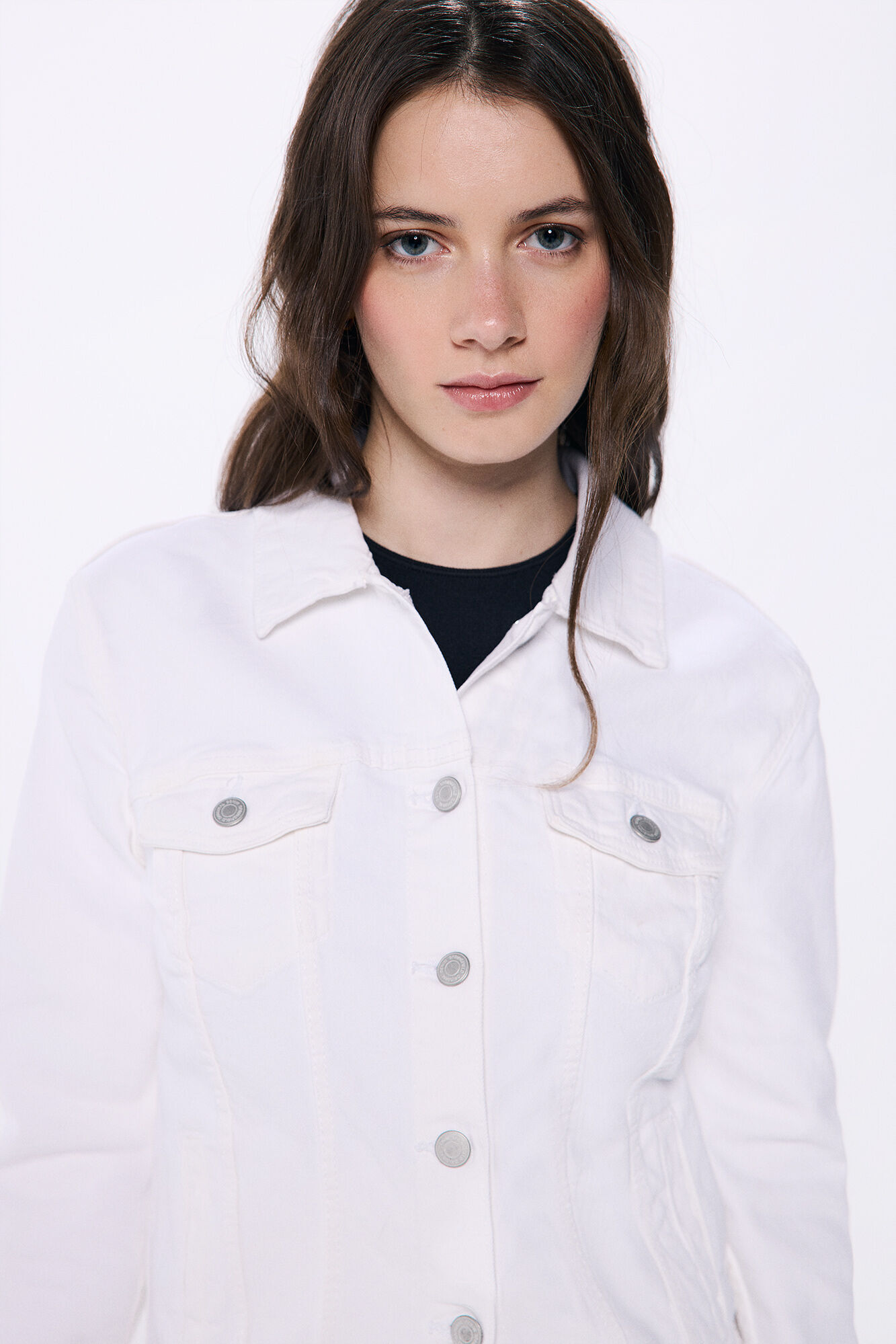 Springfield Chamarra vaquera algod&oacute;n beige