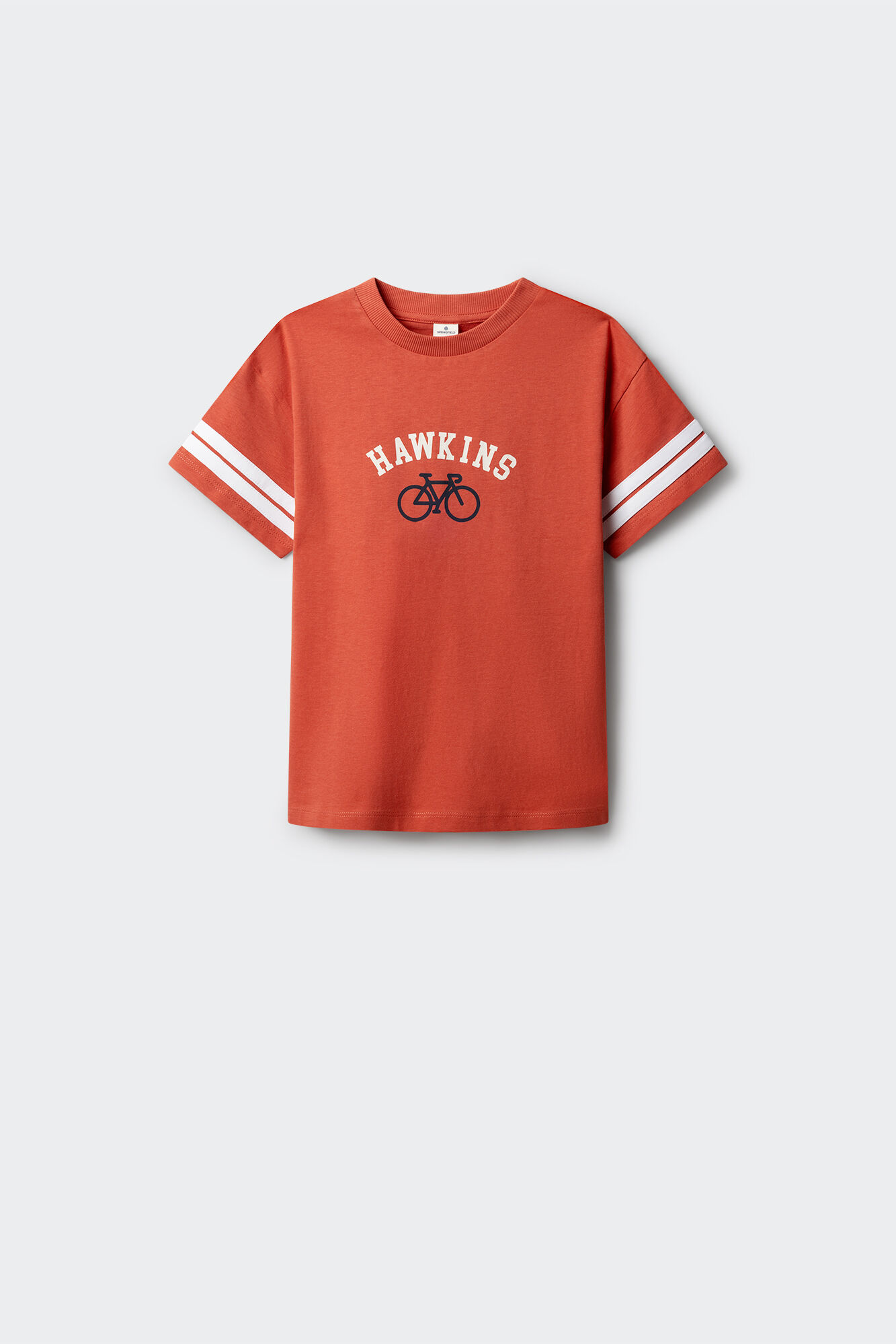 Springfield Kids Playera manga corta a rayas para ni&ntilde;o rojo