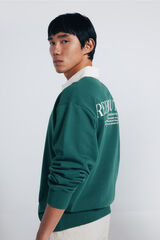 Springfield Sudadera con cuello de rugby verde
