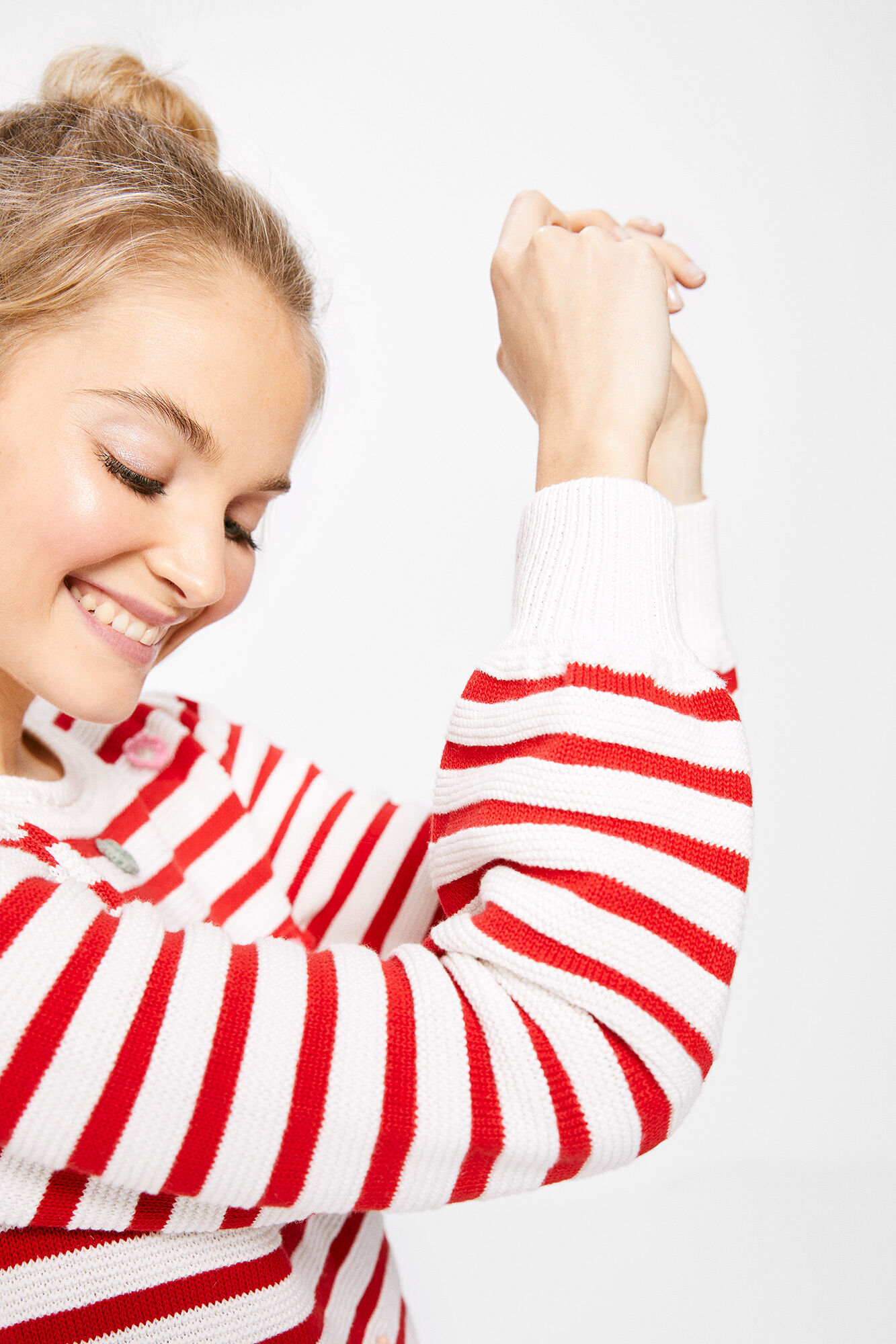 Springfield Su&eacute;ter Flores Crochet Algod&oacute;n rojo