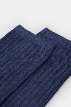 Springfield Calcetín rib algodón neps azul