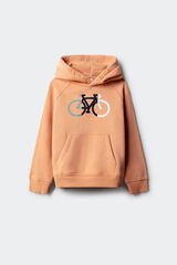 Springfield Kids Sudadera con capucha bici niño naranja