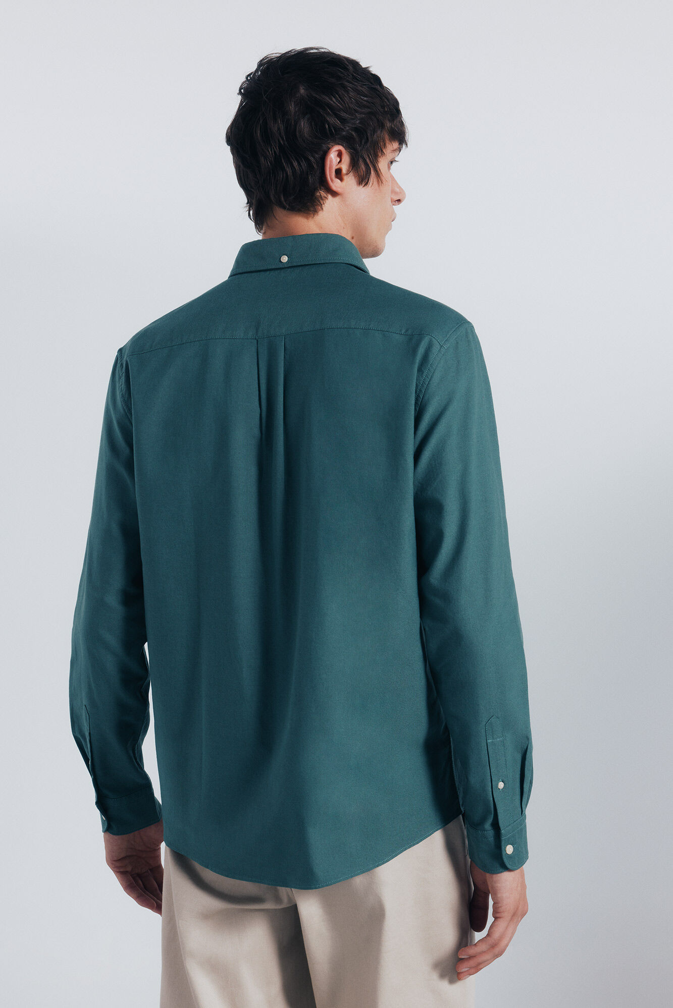 Springfield Camisa Oxford ligera verde