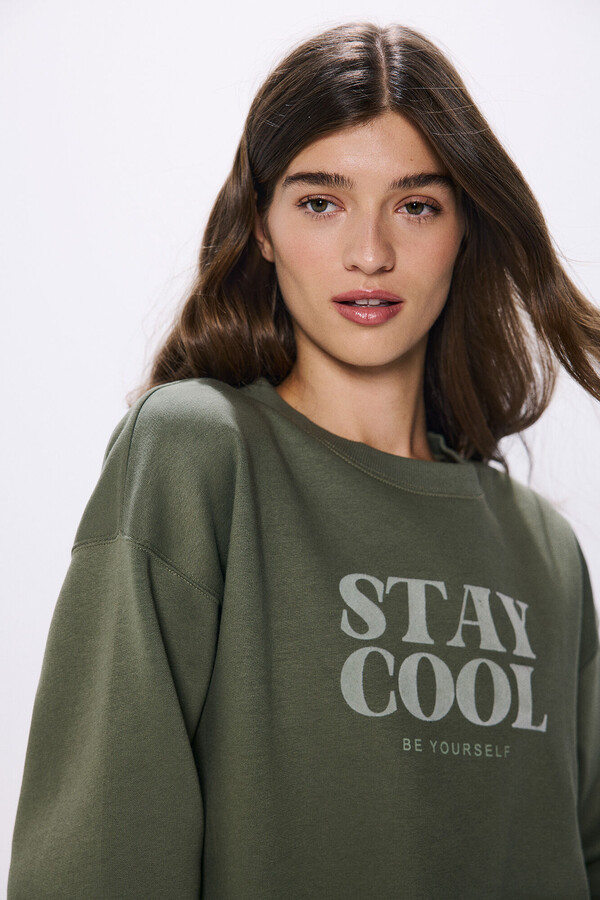 Springfield Sudadera "Stay cool" kaki