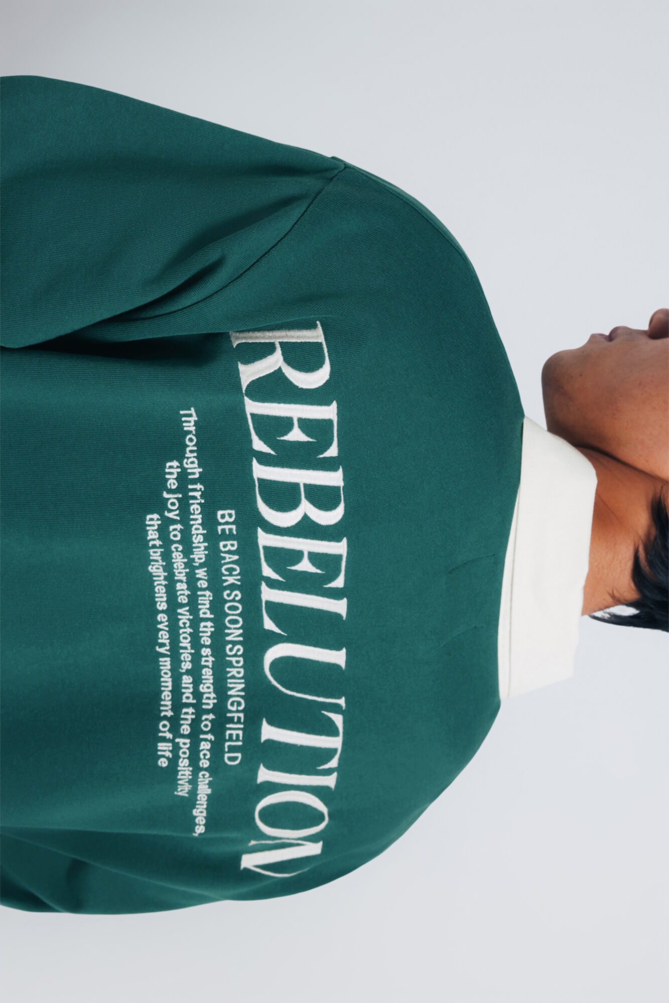 Springfield Sudadera con cuello de rugby verde