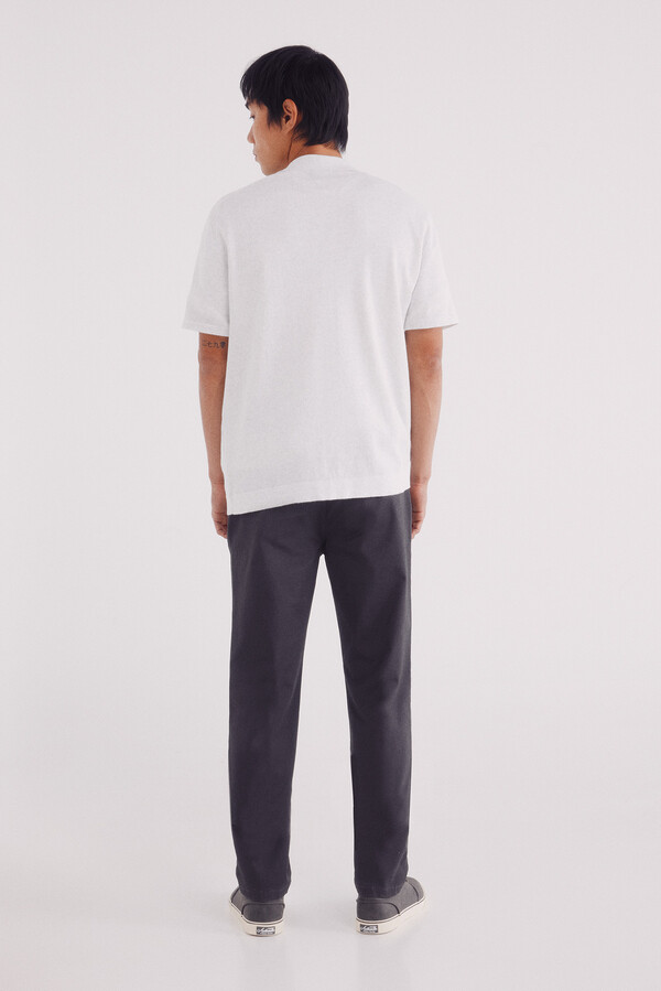 Springfield Pantalón chino microestampado slim fit gris