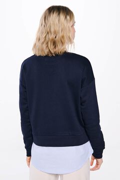 Springfield Sudadera texto bordado combinada marino